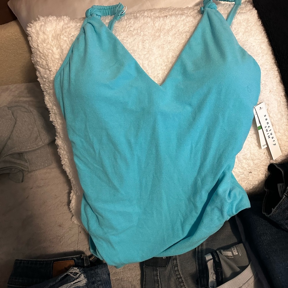 Sanctuary Blue one piece bathing suit